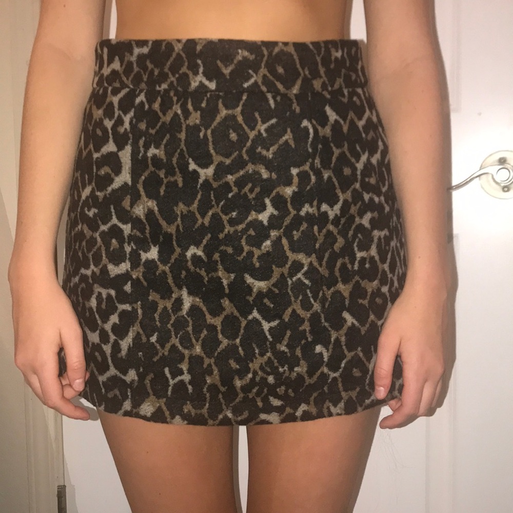 Women’s Wool Cheetah Skirt